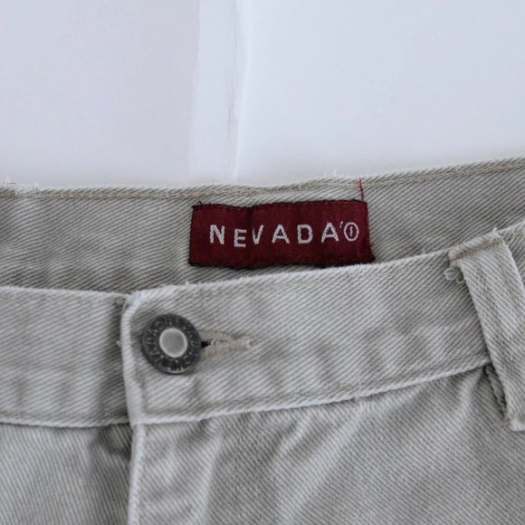 Nevada Cream Denim Straight Leg Jeans - Vintage - Size 38x32 - Picture 11 of 12